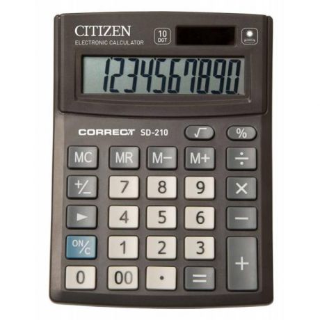 Citizen Калькулятор настольный Citizen Correct SD-210 черный 10-разр.