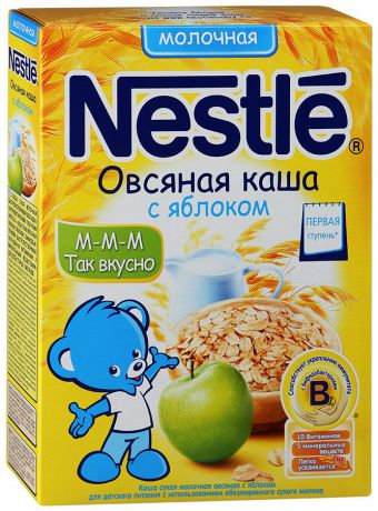 Nestle овсяная молочная с яблоком 250 г