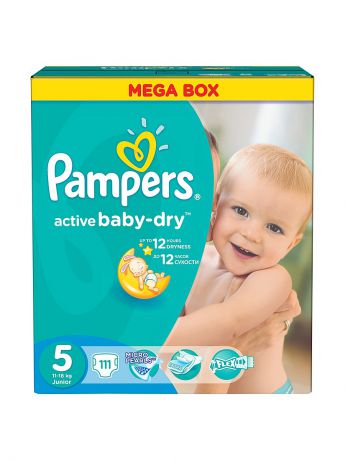 Pampers Подгузники Pampers Active Baby-Dry 11-18 кг, 5 размер, 111 шт