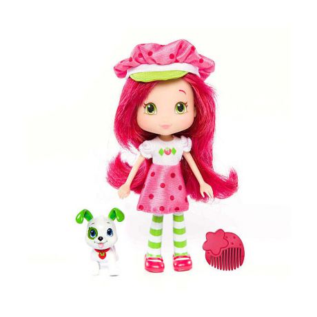 Strawberry Shortcake 12231 Шарлотта Земляничка Кукла 15 см с питомцем, Земляничка