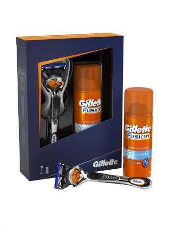 Косметические наборы для ухода GILLETTE Подарочный набор Gillette Fusion ProGlide (Бритва с технологией FlexBall + Гель для бритья 2в1)