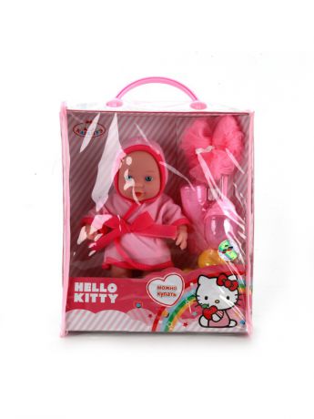 Куклы Карапуз Пупс "Карапуз" Hello Kitty 20см, твердое тело, с аксессуары для купания в сумке