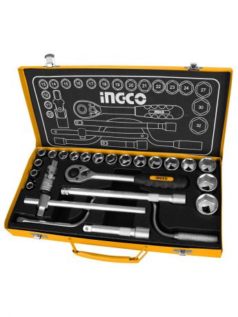 Наборы инструментов INGCO Набор инструмента INGCO HKTS0243, 24 предмета, в  металлическом кейсе