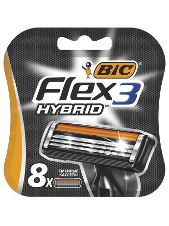 Кассеты для бритв BIC Картриджи для бритвы Flex 3 Hybrid 8 шт.
