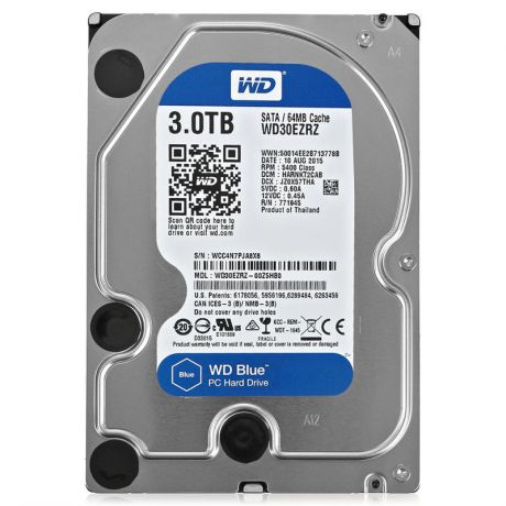 жесткий диск HDD 3ТБ, Western Digital Blue, WD30EZRZ
