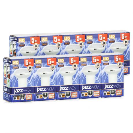 Упаковка ламп LED 10 шт Jazzway PLED-SP R39 5w 5000K E14 230/50