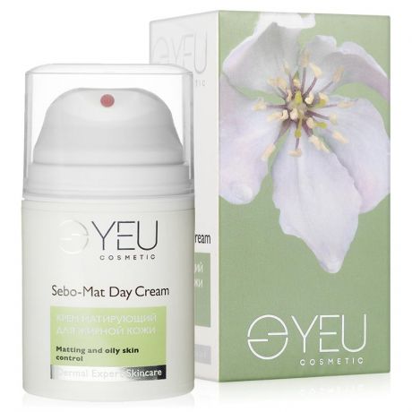 Крем для лица YEU Sebo-Mat Day Cream, 50 мл, матирующий, для жирной кожи