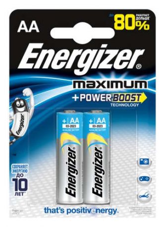 Батарейка Energizer Maximum LR6 BP2 2шт в блистере