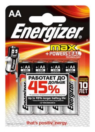 Батарейка Energizer MAX LR6 BP4 4шт в блистере