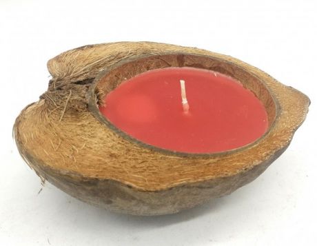 Сувенир, GiftnHome, Свеча в кокосе Аромат: Корица / Spicy Cinnamon, Bali, Indonesia