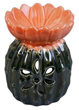 Аромалампа Кактус с цветком (керамика) 9*7,5см