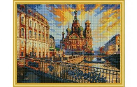 Набор для творчества, Алмазная мозаика Санкт-Петербург (класс) 40*50см, (25цв.) AC4001