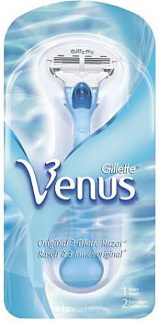 Gillette Станок для бритья женский Venus, 1 шт. (2 сменные кассеты)