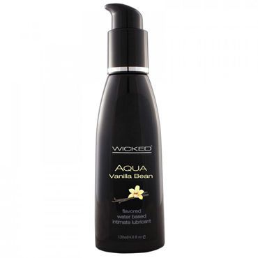 Wicked Aqua Vanilla Bean, 120мл Съедобный лубрикант со вкусом ванили