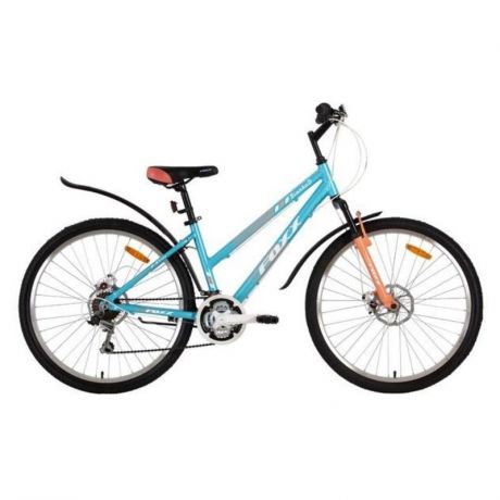 Велосипед Foxx Bianka 26" D, скоростей 18, TY21/Power/MicroShift, дисковые тормоза, голуб/розов