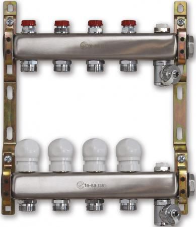 220A2-06-04D Te-Sa Коллектор в сборе 1" 4 выхода под евроконус