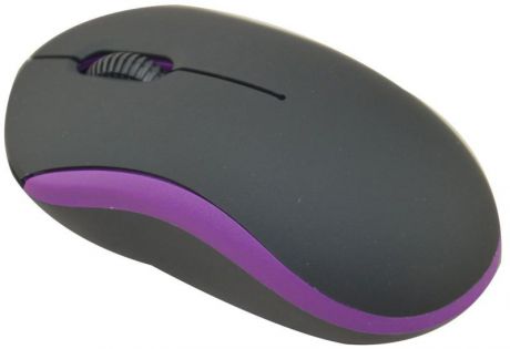 Мышь проводная Ritmix ROM-111 BLACK/PURPLE, 1000DPI, 2 кнопки+колесо прокрутки, USB, длина провода 120 см, чёрный пурпурный