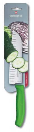 Нож сантоку VICTORINOX, SwissClassic, 37,5 см, зеленый