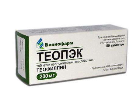 теопэк 200 мг 50 табл