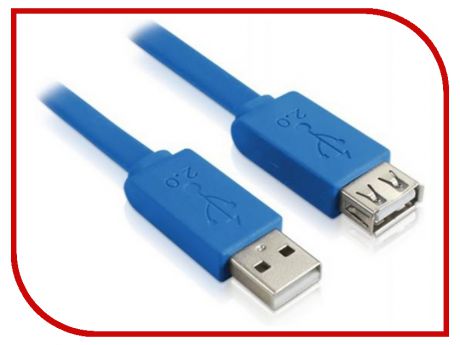 Аксессуар Greenconnect PRO USB 2.0 AM - AF Blue GCR-UEC2M2-BD-1.5m