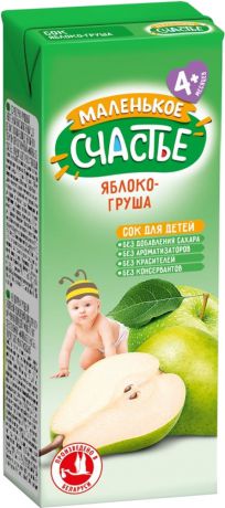 Напитки Маленькое счастье яблочно-грушевый осветленный с 4 мес. 200 мл