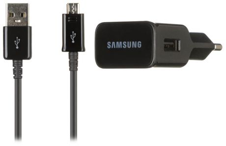 Сетевое зарядное устройство Samsung EP-TA12E + кабель micro-USB (черный)