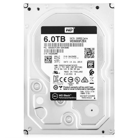 жесткий диск HDD 6ТБ, Western Digital Black, WD6003FZBX
