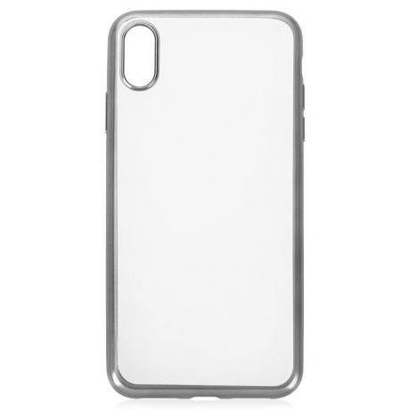 Чехол-крышка uBear Frame Tone Case CS37BL01-I18 для Apple iPhone XS Max, силиконовый, с рамкой, прозрачный с серым