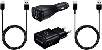 Автомобильное зарядное устройство+сетевое зарядное устройство Samsung Комплект USB Type-C 2A чёр (EP-U 3100 WBRGRU)