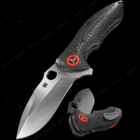 Нож складной Rubicon Flipper, Satin Finish Crucible CPM® S30V™ Blade, Carbon Fiber Handle