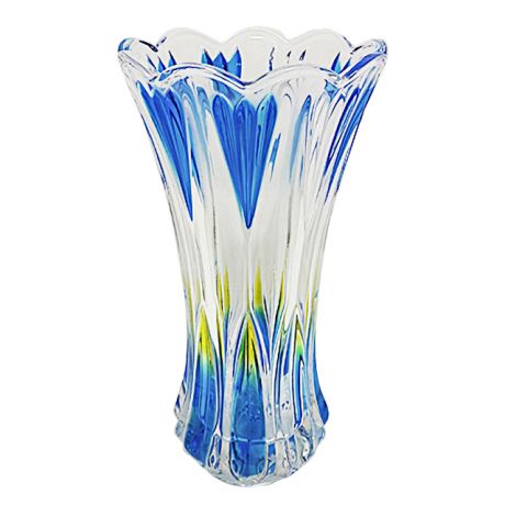ваза STOVILLI 25см голубой декор стекло