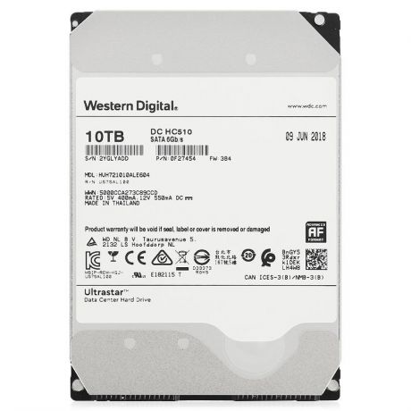 жесткий диск HDD 10ТБ, Western Digital Ultrastar He10, HUH721010ALE604, 0F27454