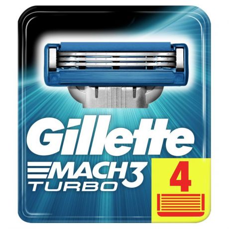 Сменные кассеты Gillette Mach3 Turbo 4 шт.
