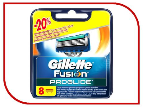 Аксессуар Сменные кассеты Gillette Fusion ProGlide 8шт 81469904