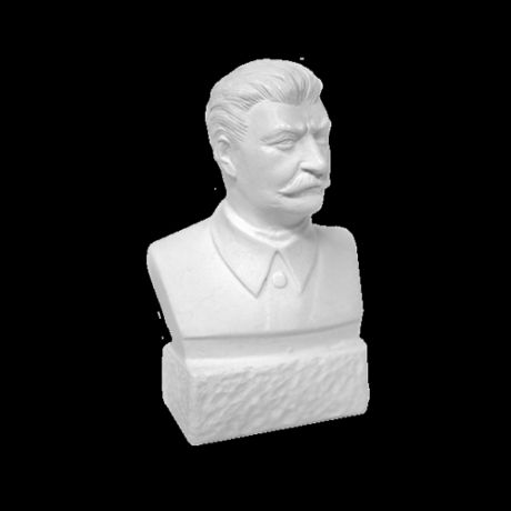 Сувенир, Скульптура Бюст Сталин И.В 5х8х2см белая полировка, полимерный камень