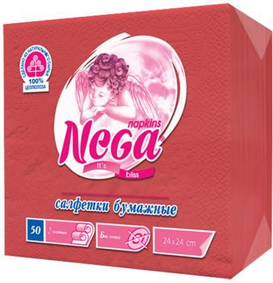 Салфетки бумажные Nega нетканные без отдушки 50 шт