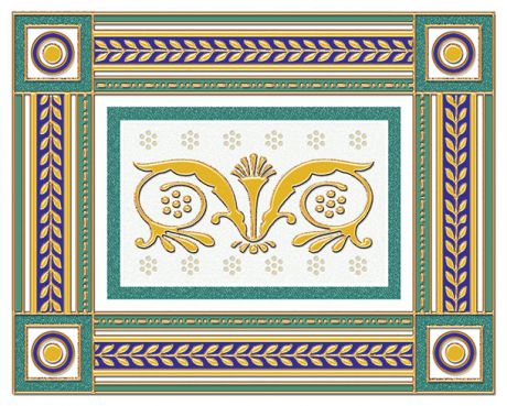 Бордюр Ceramique Imperiale Золотой бирюзовый (05-01-1-93-03-71-909-0) 20х25