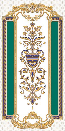 Декор Ceramique Imperiale Золотой бирюзовый (04-01-1-10-03-71-905-0) 25х50