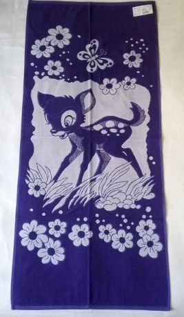 Полотенце детское Речицкий текстиль Олененок 67х150, фиолетовый