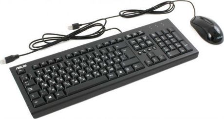 Клавиатура + мышь Asus U2000, 90-XB1000KM00050, черный