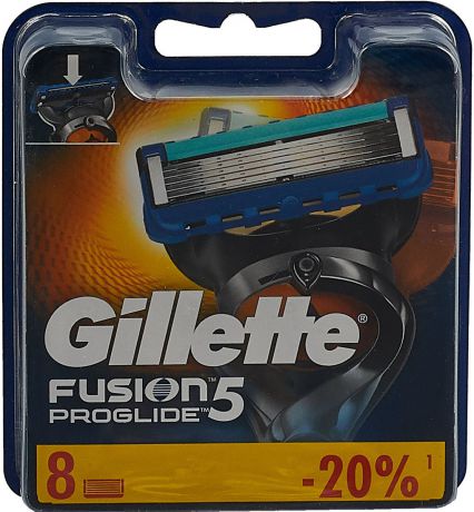 Сменные кассеты Gillette Fusion5 ProGlide для мужской бритвы, 8 шт