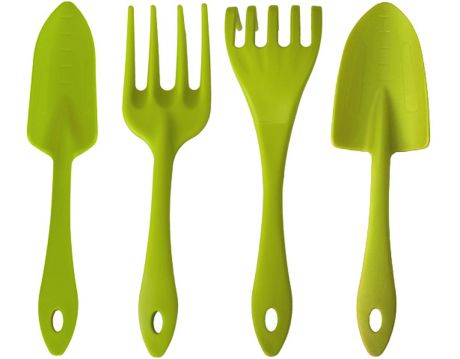 Набор садовых инструментов "Ingreen", цвет: салатовый, 4 предмета