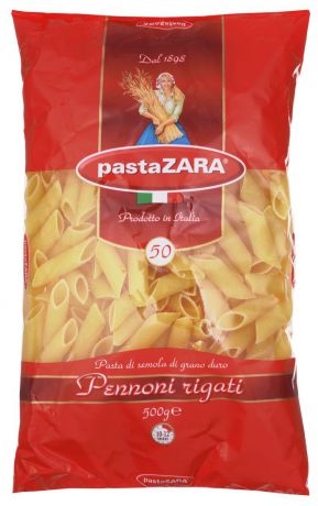 Pasta Zara Перо большое рифленое макароны, 500 г