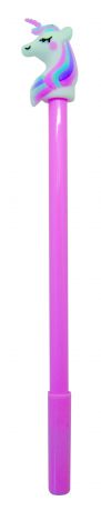 Ручка IQ Format с колпачком и фигуркой "Единорог", розовый