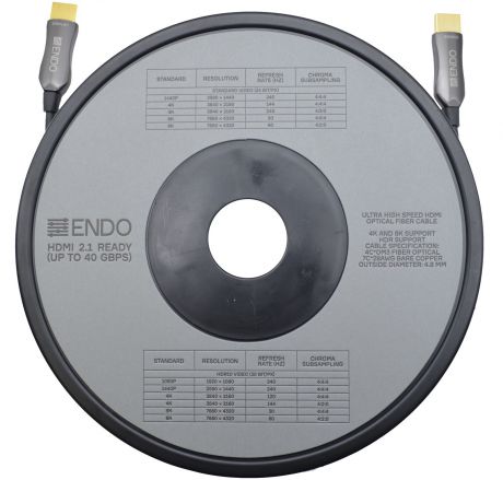 Кабель ENDO Inspiration HDMI 2.1 READY Optical fiber cable, черный