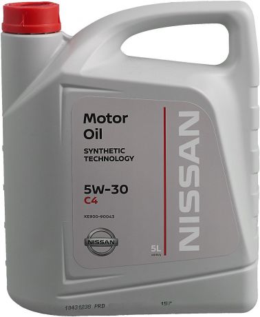 Моторное масло NISSAN "DPF", синтетическое, класс вязкости 5W30, 5 л