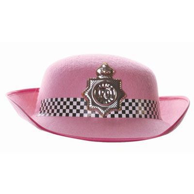 Шляпа карнавальная "Офицер полиции", цвет: розовый