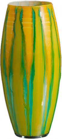 Ваза Antica Cristalleria "Равенна", цвет: желтый, 40 см