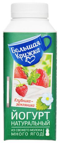 Большая Кружка Йогурт Клубника и Земляника, 1,9%, 330 г