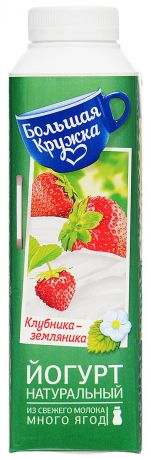 Большая Кружка Йогурт Клубника и Земляника, 1,9%, 500 г